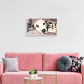 Dalmatiaan op een bank — Sparkler Canvas Afdruk (Insitu (Woonkamer))