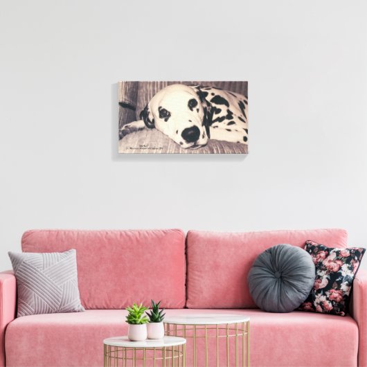 Dalmatiaan op een bank — Sparkler Canvas Afdruk (Insitu (Woonkamer))