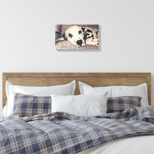 Dalmatiaan op een bank — Sparkler Canvas Afdruk (Insitu (Slaapkamer))