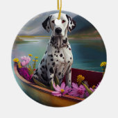 Dalmatiaan op een peddel: een Schilderachtig avont Keramisch Ornament (Voorkant)