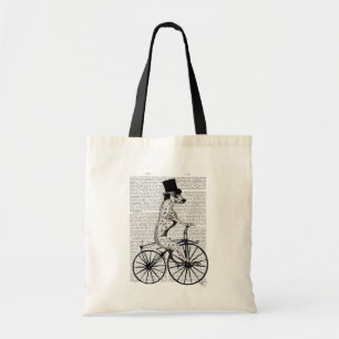 Dalmatiaan op fiets tote bag