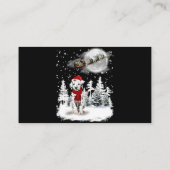Dalmatiaan op sneeuwkerstmaan met kerstman als aan visitekaartje (Achterkant)