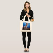 Dalmatiaan op spottzitting 2011 grote tote bag (Voorkant (model))
