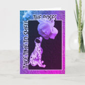 Dalmatiaan Puppy Smell Roos Inspirerend Kaart (Voorkant)