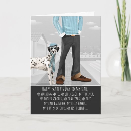 Dalmatiaan uit de Dog Vaderdag Kaart (Voorkant)