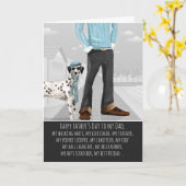 Dalmatiaan uit de Dog Vaderdag Kaart (Gele Bloem)