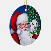 Dalmatiaan van Santa's bij kerstsieraad Keramisch Ornament (Rechts)