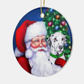 Dalmatiaan van Santa's bij kerstsieraad Keramisch Ornament (Links)