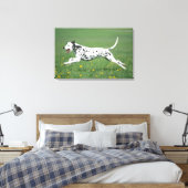 Dalmatiaans aan het rennen canvas afdruk (Insitu (Slaapkamer))