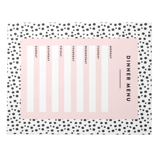 Dalmatiaans afdrukken | Menu Dinner Notitieblok (Voorkant)