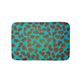 Dalmatiaans bruin en Blauwgroen afdrukken Badmat (Voorkant)