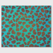 Dalmatiaans bruin en Blauwgroen afdrukken Cadeaupapier (Vlak)