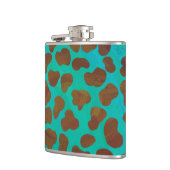 Dalmatiaans bruin en Blauwgroen afdrukken Heupfles (Links)