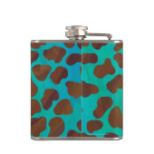 Dalmatiaans bruin en Blauwgroen afdrukken Heupfles (Achterkant)