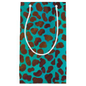 Dalmatiaans bruin en Blauwgroen afdrukken Klein Cadeauzakje (Voorkant)