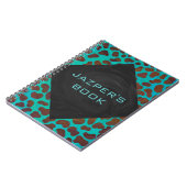 Dalmatiaans bruin en Blauwgroen afdrukken Notitieboek (Linkerzijde)