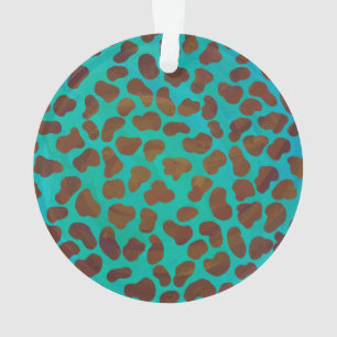 Dalmatiaans bruin en Blauwgroen afdrukken Ornament