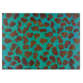 Dalmatiaans bruin en Blauwgroen afdrukken Snijplank (Voorkant)