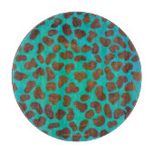 Dalmatiaans bruin en Blauwgroen afdrukken Snijplank (Voorkant)