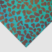 Dalmatiaans bruin en Blauwgroen afdrukken Tissuepapier (Detail)