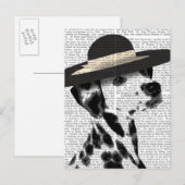 Dalmatiaans en Brimmed Black Pet Briefkaart (Voorkant / Achterkant)