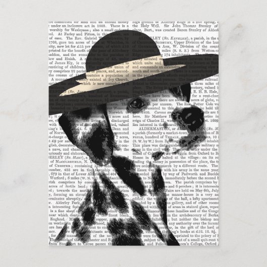 Dalmatiaans en Brimmed Black Pet Briefkaart (Voorkant)