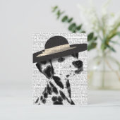 Dalmatiaans en Brimmed Black Pet Briefkaart (Staand voorkant)