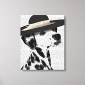Dalmatiaans en Brimmed Black Pet Canvas Afdruk (Voorkant)