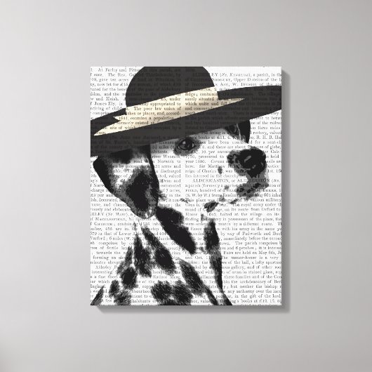 Dalmatiaans en Brimmed Black Pet Canvas Afdruk (Voorkant)