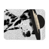 Dalmatiaans en Brimmed Black Pet Magneet (Horizontaal)