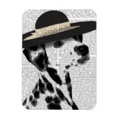 Dalmatiaans en Brimmed Black Pet Magneet (Verticaal)