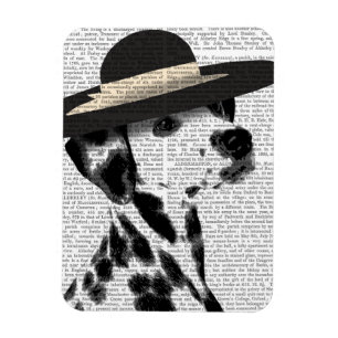 Dalmatiaans en Brimmed Black Pet Magneet