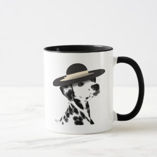 Dalmatiaans en Brimmed Black Pet Mok