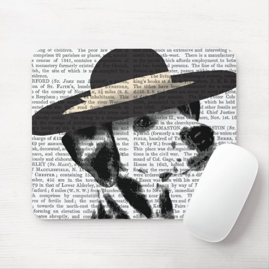 Dalmatiaans en Brimmed Black Pet Muismat (Met muis)