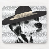 Dalmatiaans en Brimmed Black Pet Muismat (Voorkant)