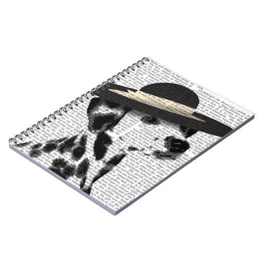 Dalmatiaans en Brimmed Black Pet Notitieboek (Linkerzijde)