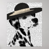 Dalmatiaans en Brimmed Black Pet Poster (Voorkant)
