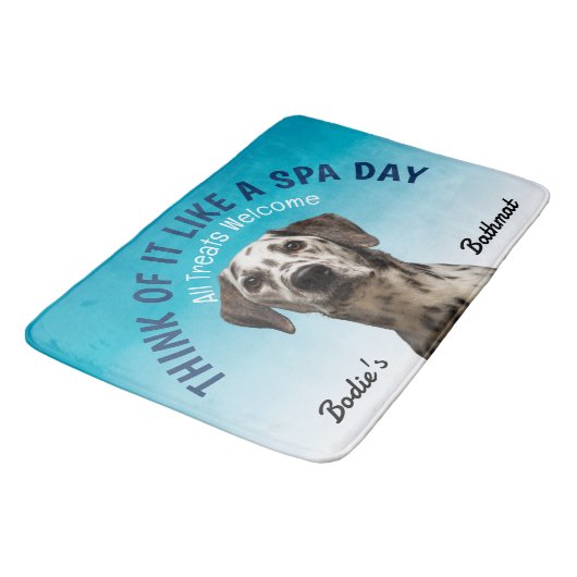 Dalmatiaans gepersonaliseerd Hondenliefhebber Badmat (Gekanteld)