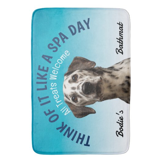 Dalmatiaans gepersonaliseerd Hondenliefhebber Badmat (Voorkant Verticaal)