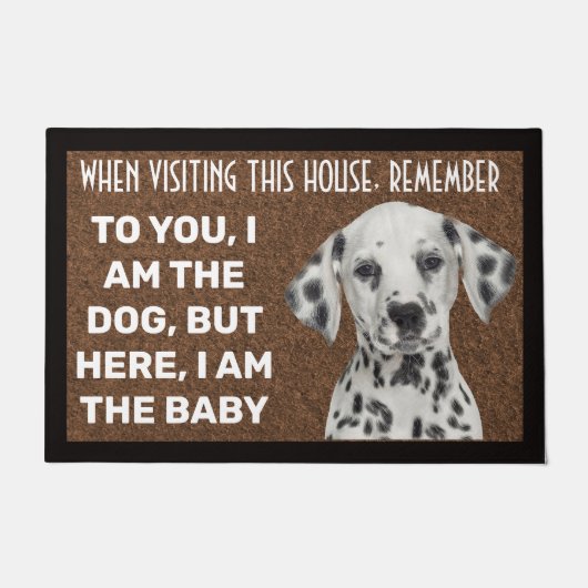 Dalmatiaans gepersonaliseerd hormoon deurmat (Voorkant)