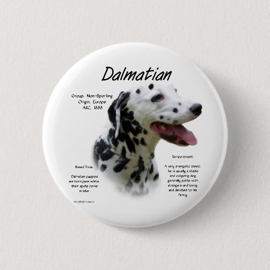 Dalmatiaans historisch ontwerp ronde button 5,7 cm (Voorkant)