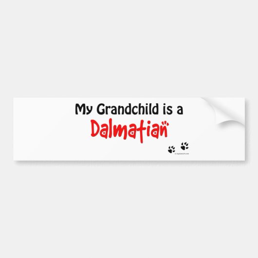 Dalmatiaans kleinkind bumpersticker (Voorkant)