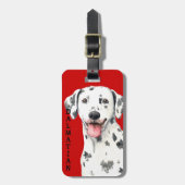 Dalmatiaans kleurenblok bagagelabel (Voorkant verticaal)