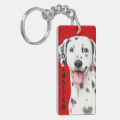 Dalmatiaans kleurenblok sleutelhanger (Voorkant Links)