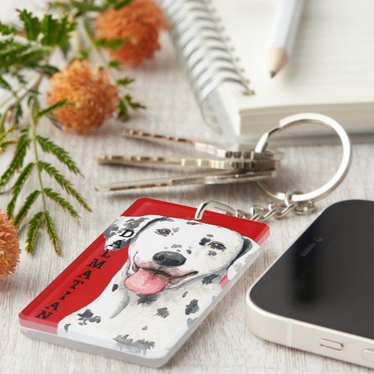 Dalmatiaans kleurenblok sleutelhanger (Voorkant Rechts)