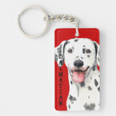Dalmatiaans kleurenblok sleutelhanger (Voorkant)