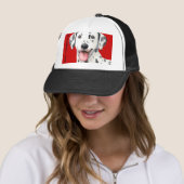 Dalmatiaans kleurenblok trucker pet (In situ)