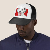 Dalmatiaans kleurenblok trucker pet (In situ)