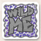 Dalmatiaans Paars en wit afdrukken Bier Onderzetter (Voorkant)