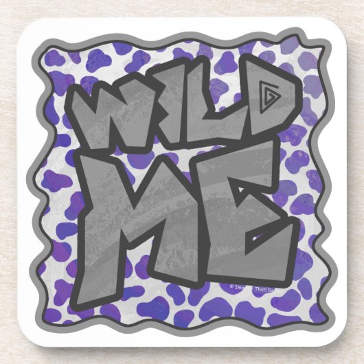 Dalmatiaans Paars en wit afdrukken Bier Onderzetter (Voorkant)